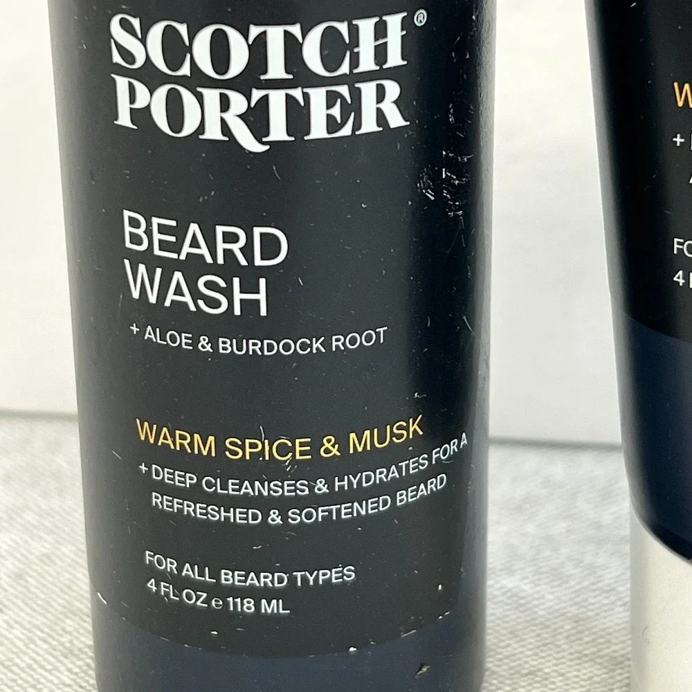 Scotch Porter Beard Wash & Conditioner 4 Fl Oz Warm Spice & Musk New Sealed